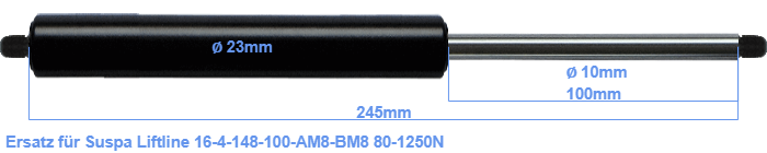 Suspa Liftline 16-4-148-100-AM8-BM8